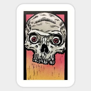 live laugh love skull design Sticker
